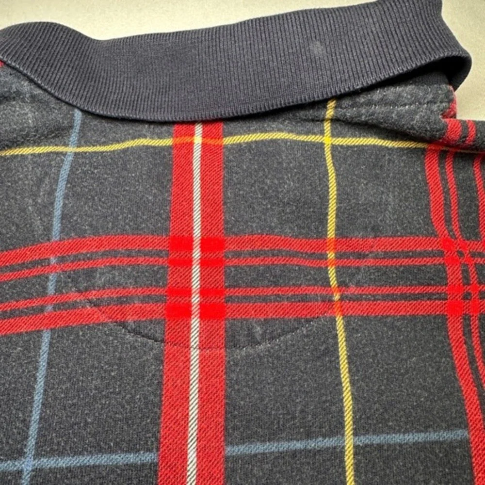 Vtg Chaps Ralph Lauren Polo Shirt Mens XL Red‎ Tartan Plaid Collared 90s Golf